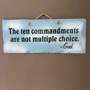 Vintage Plain Jane Slate Roof Tile With A saying from God